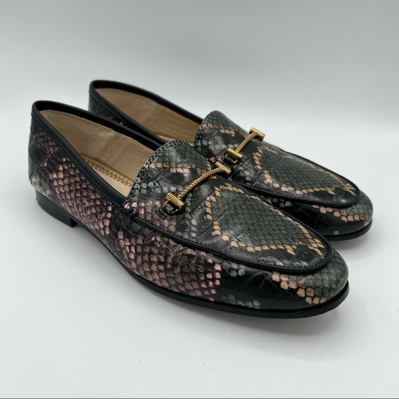 Sam Edelman Shoes - Sam Edelman Lior Leather Loafer Snakeskin Wintergreen Multi Sz 6.5‎ $179 EUC